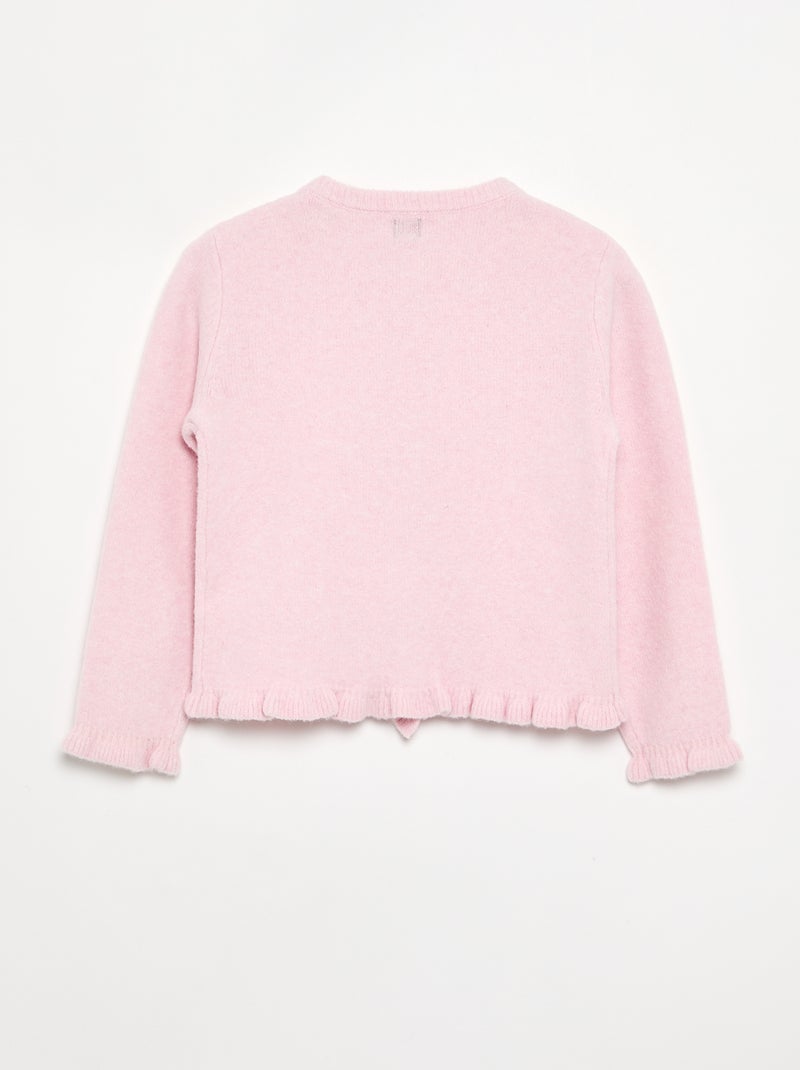 Cardigan with gathered details Pink - Kiabi
