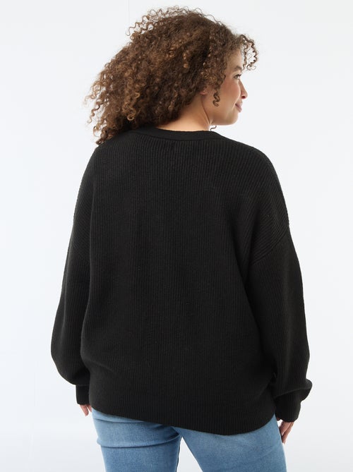 Cardigan with Heart-Shaped Button Closure - Kiabi