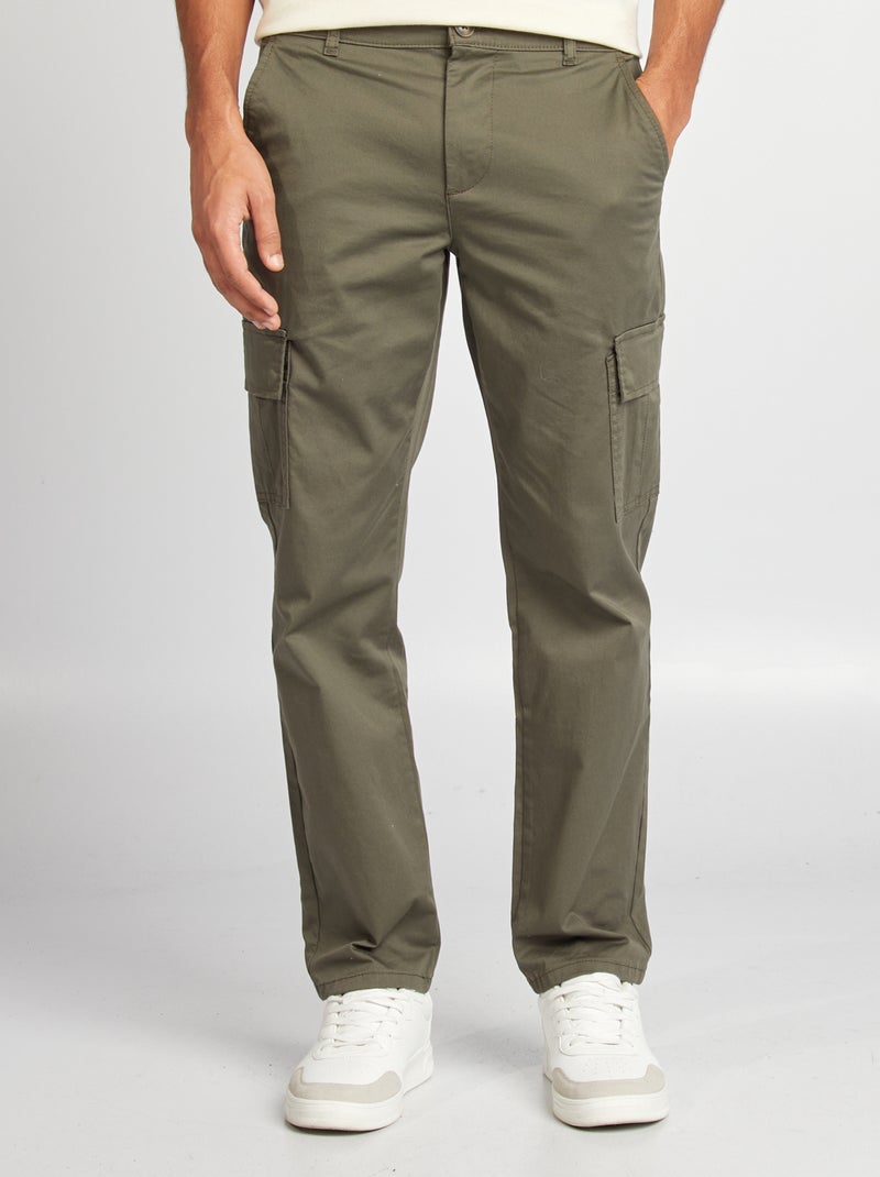 Cargohose im Straight Fit Khaki - Kiabi
