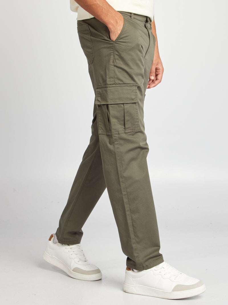 Cargohose im Straight Fit Khaki - Kiabi