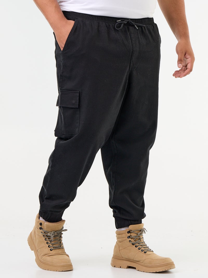 Cargohose mit elastischem Bund Noir - Kiabi