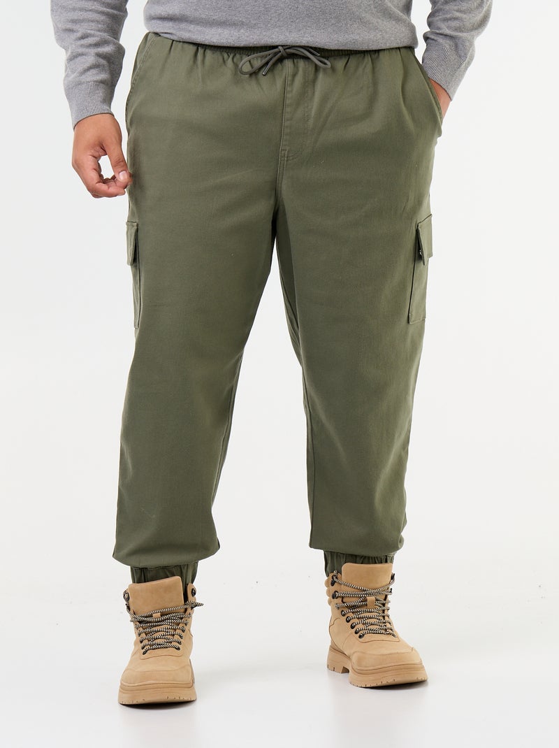 Cargohose mit elastischem Bund Vert - Kiabi
