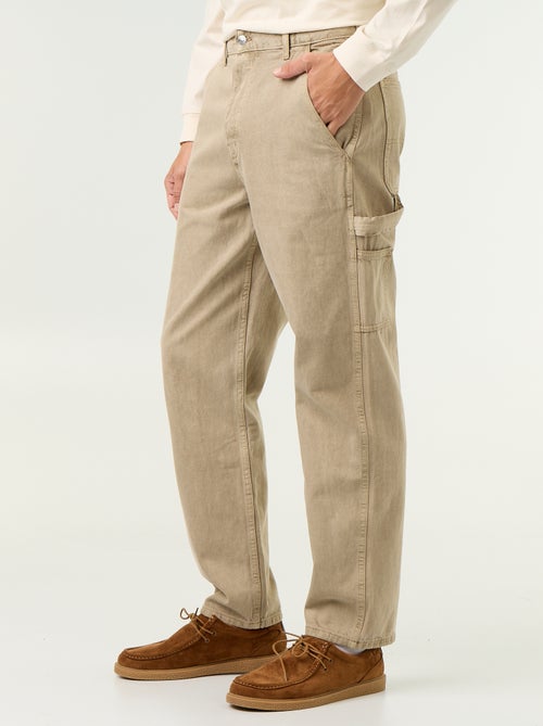 Carpenter style denim trousers - Kiabi Carpenter style denim trousers - Kiabi