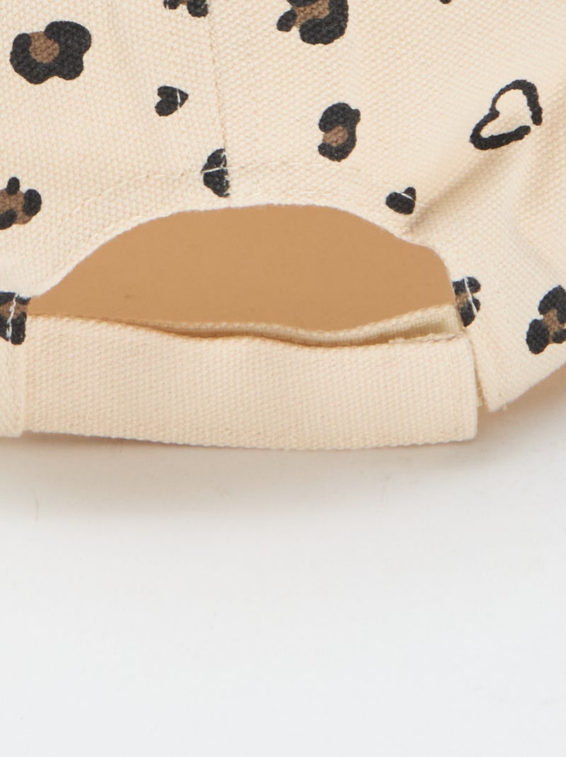 Casquette à motif réglable par scratch Marron - Kiabi