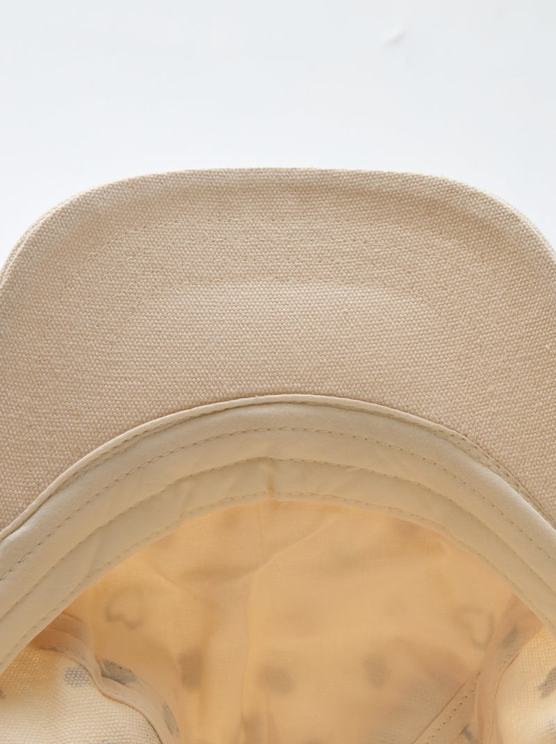 Casquette à motif réglable par scratch Marron - Kiabi