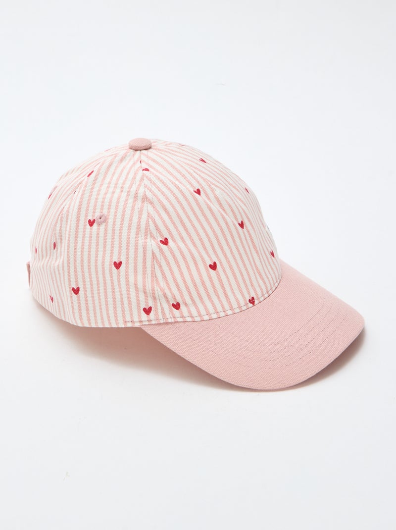 Casquette à motif réglable par scratch Rose - Kiabi