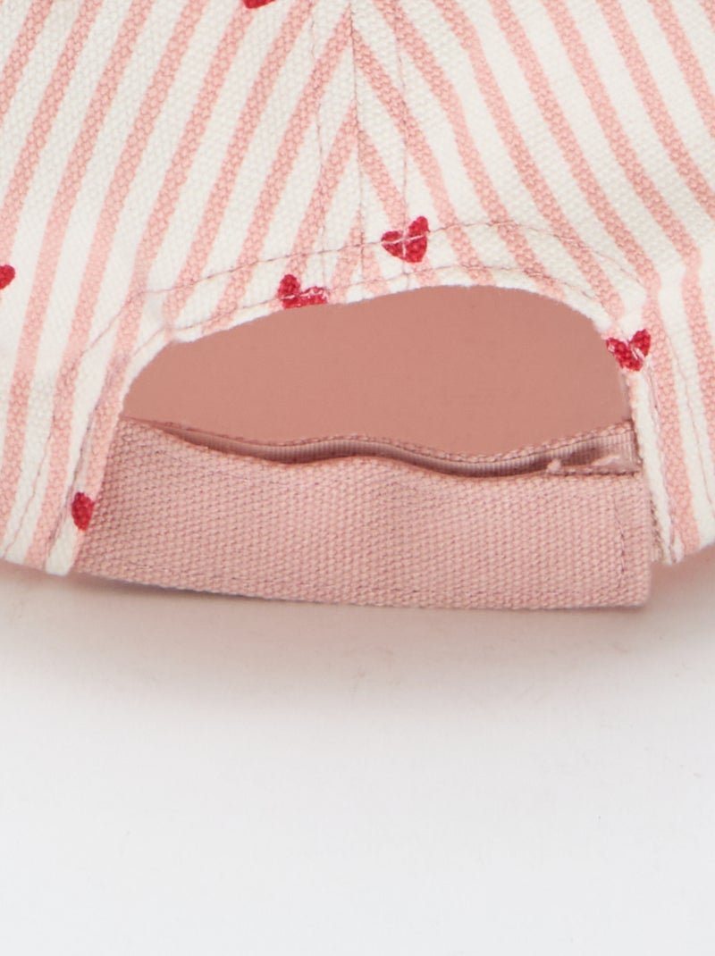 Casquette à motif réglable par scratch Rose - Kiabi