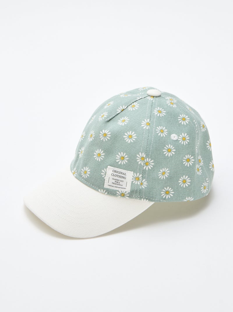 Casquette à motif réglable par scratch Vert - Kiabi