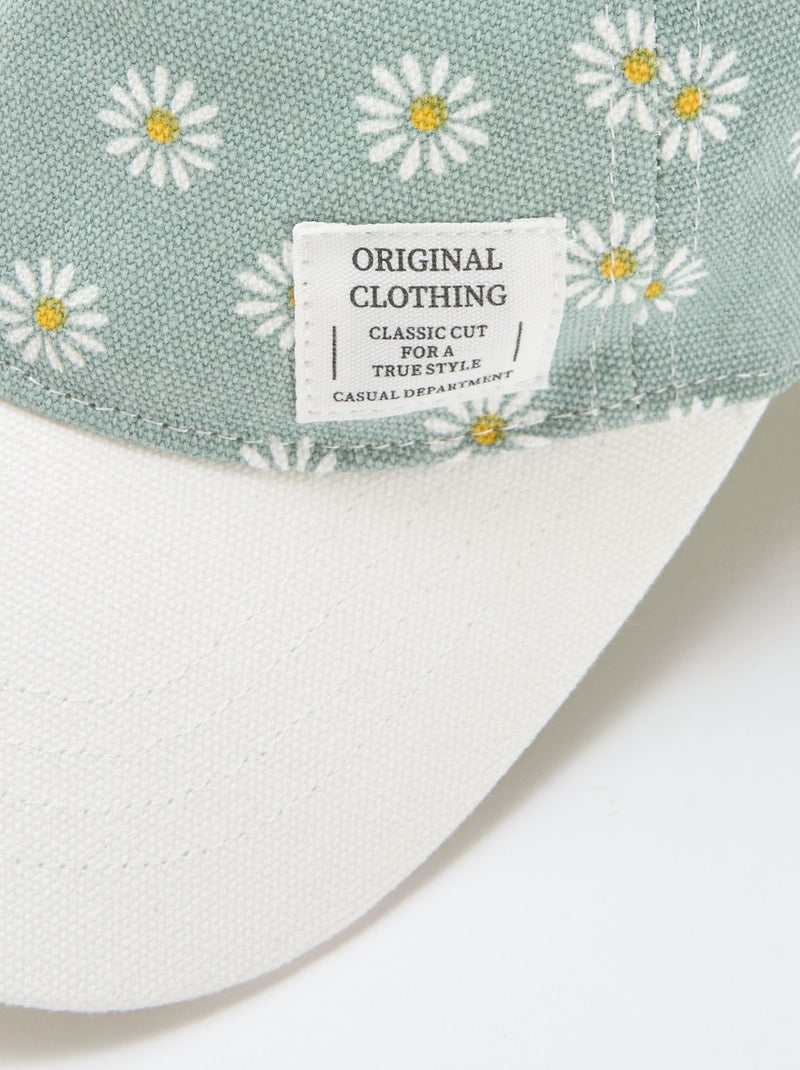 Casquette à motif réglable par scratch Vert - Kiabi