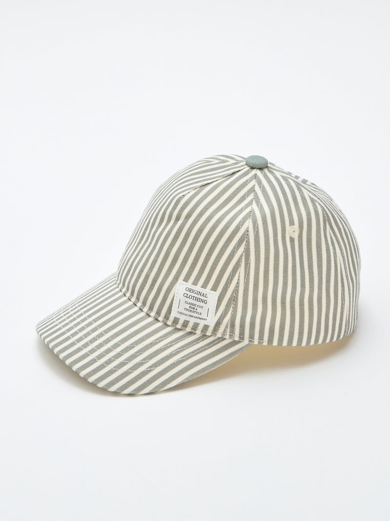 Casquette à rayures Vert - Kiabi