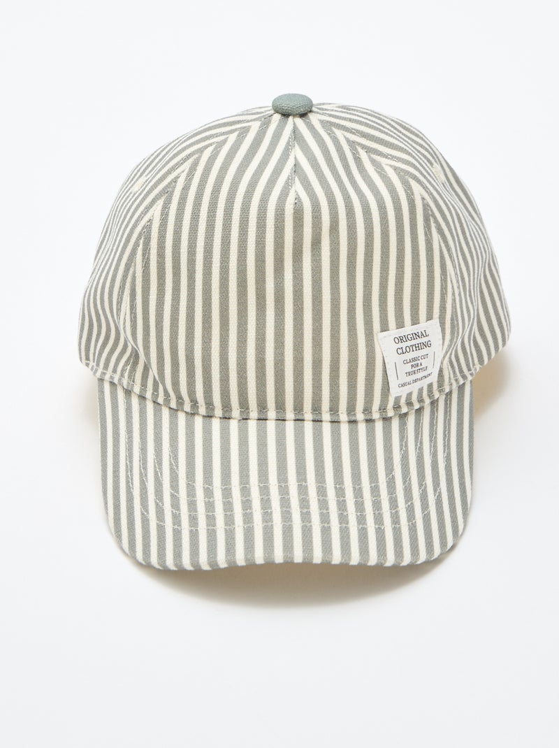 Casquette à rayures Vert - Kiabi