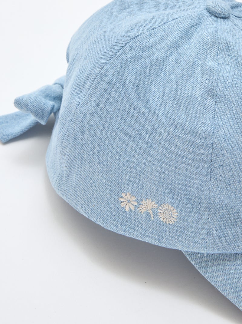 Casquette avec nœud fantaisie à la base Bleu - Kiabi