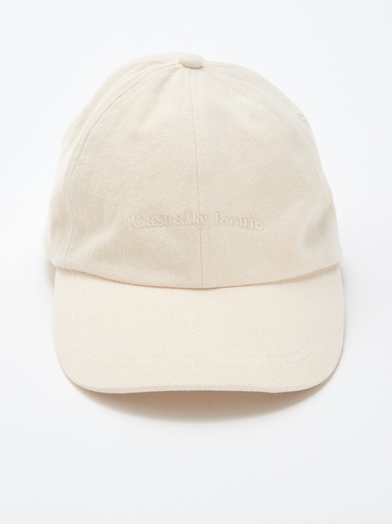 Casquette baseball en coton Beige - Kiabi
