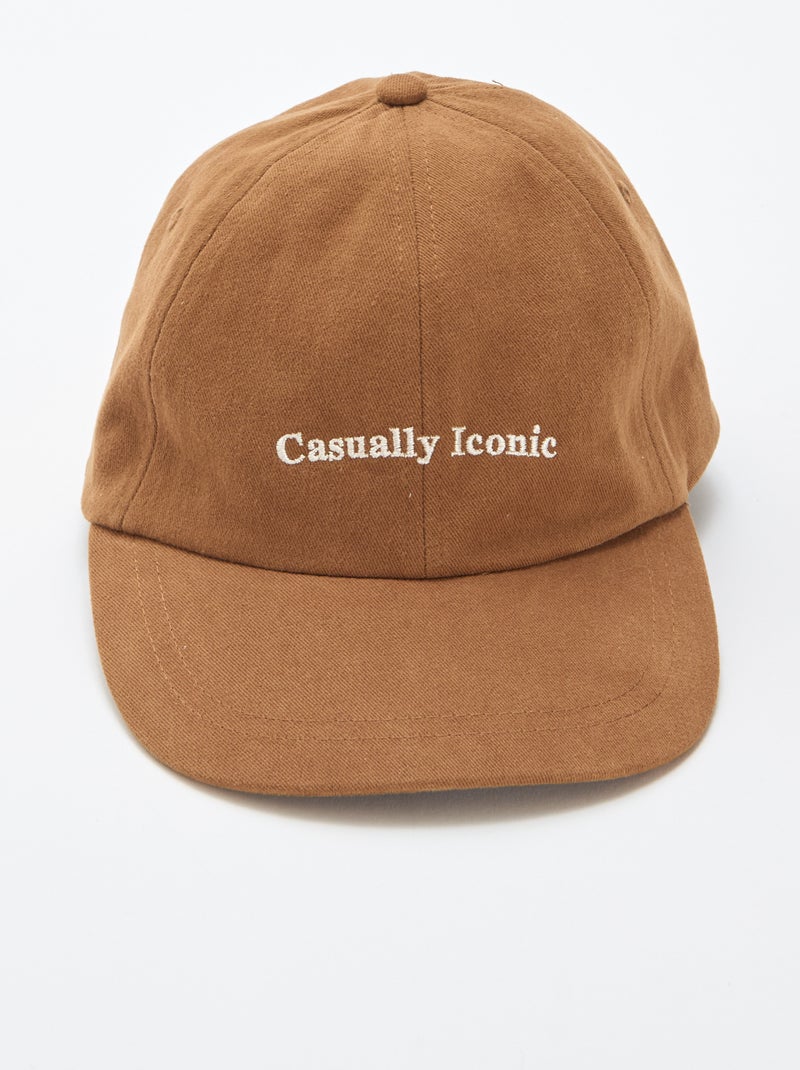 Casquette baseball en coton Marron - Kiabi