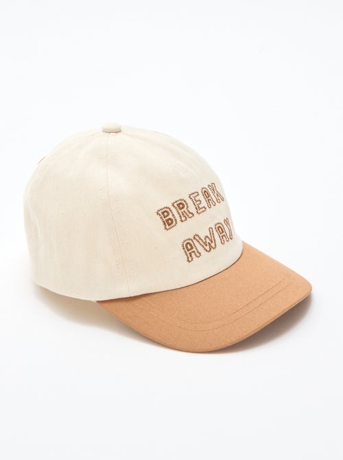 Casquette brodée en tissu - Kiabi
