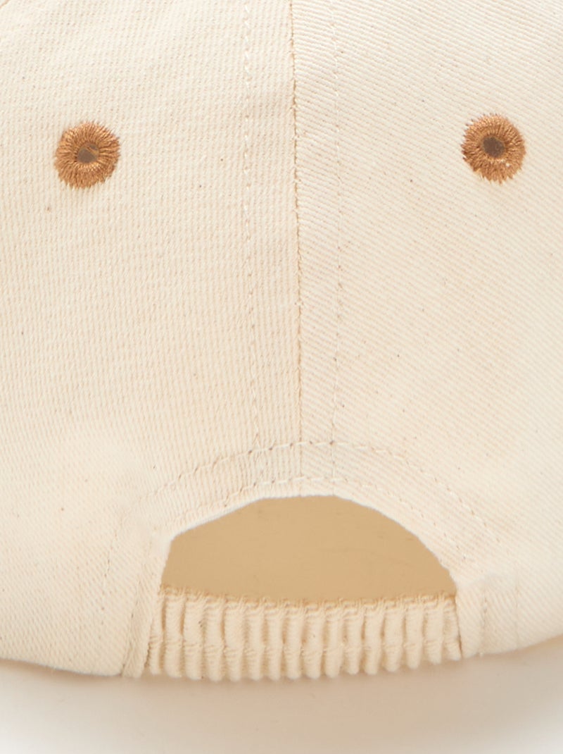 Casquette brodée en tissu Beige - Kiabi
