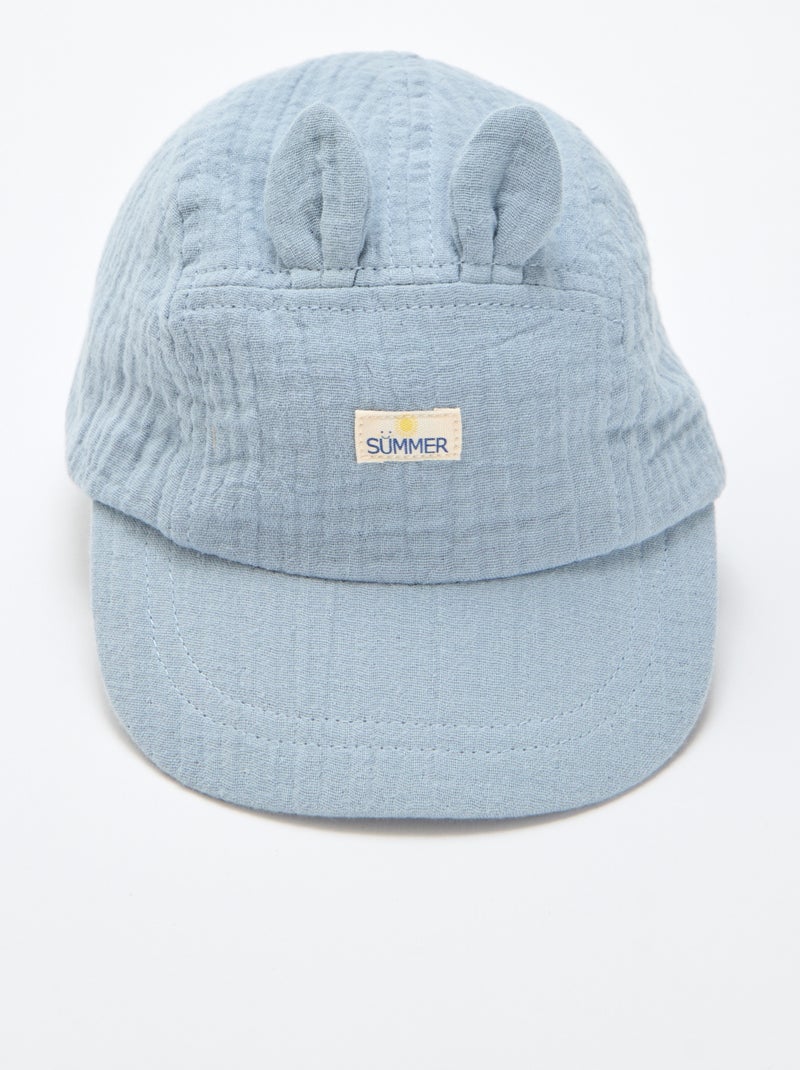 Casquette en gaze de coton Bleu - Kiabi