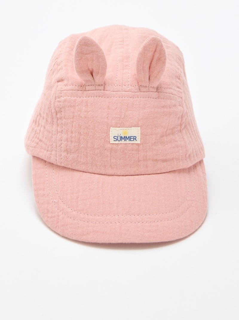 Casquette en gaze de coton Rose - Kiabi
