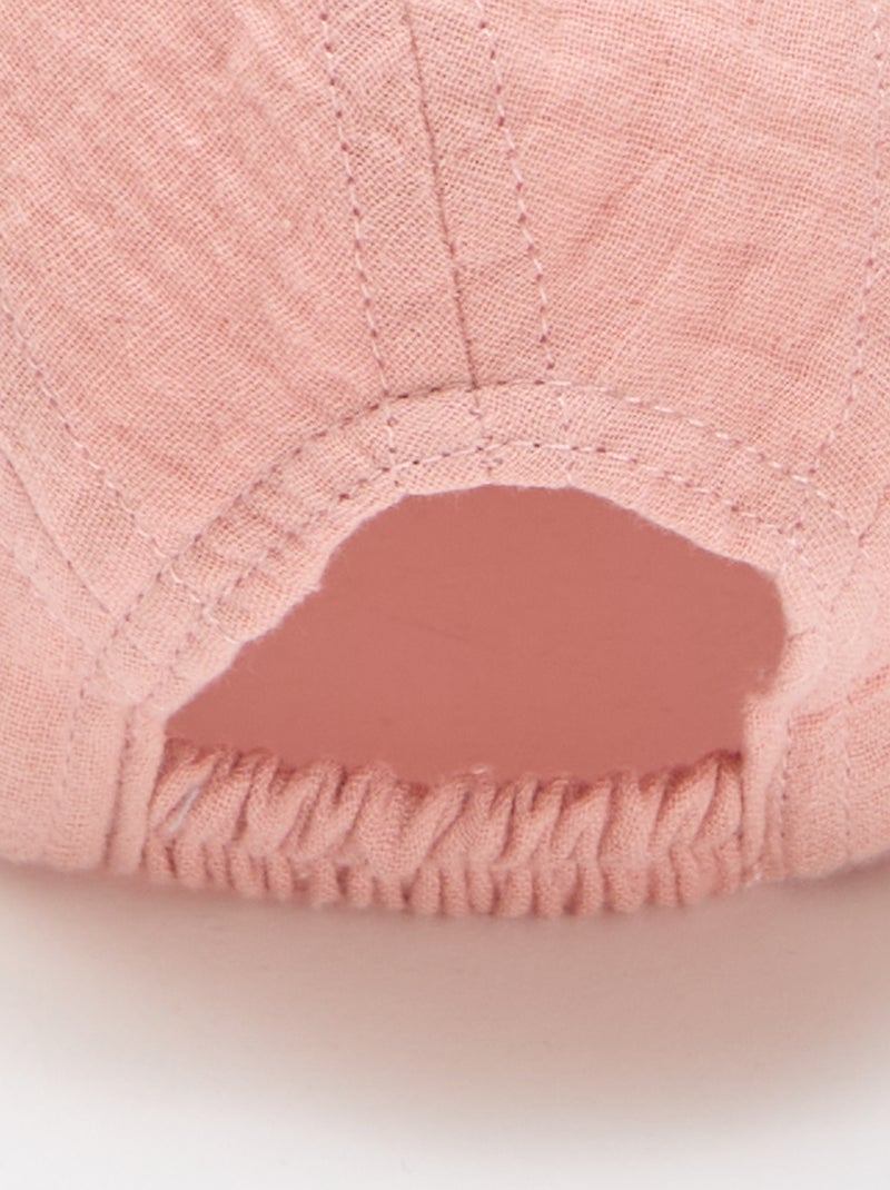 Casquette en gaze de coton Rose - Kiabi
