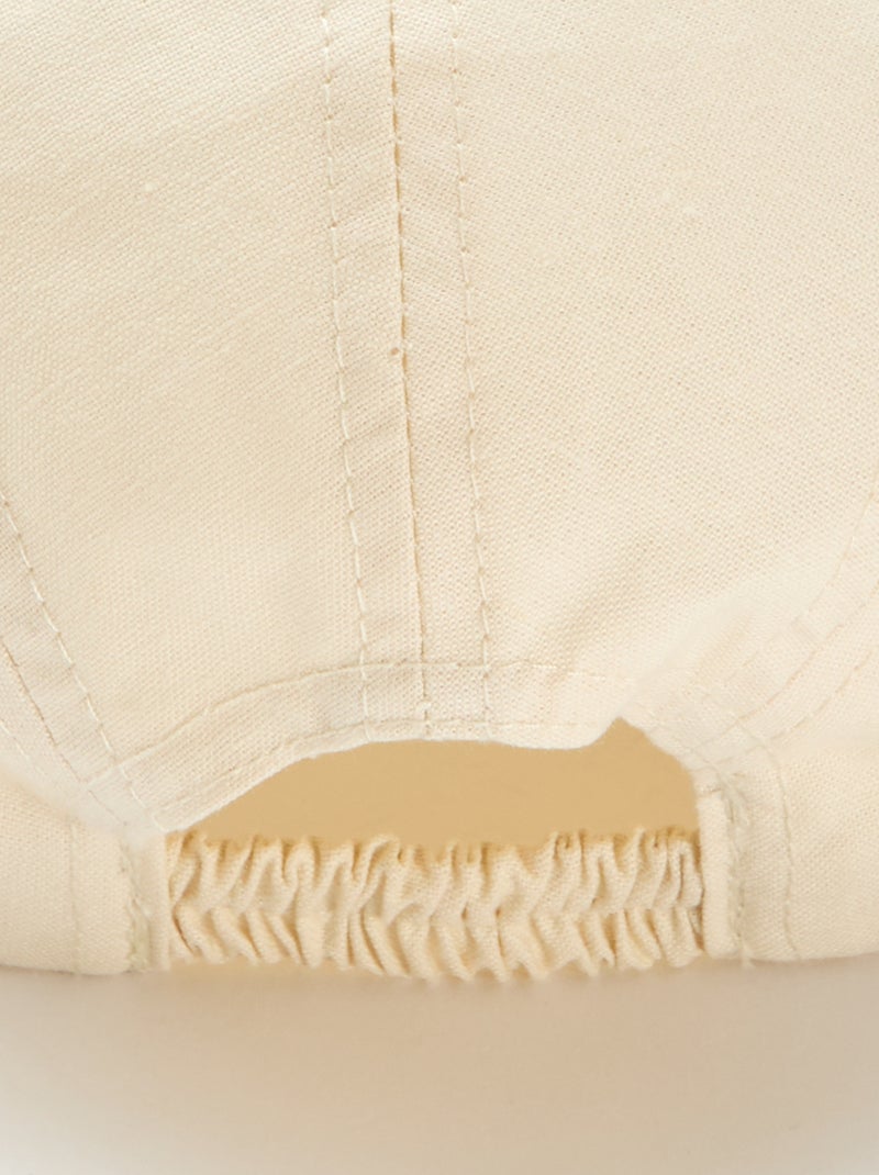 Casquette en lin mélangé Beige - Kiabi