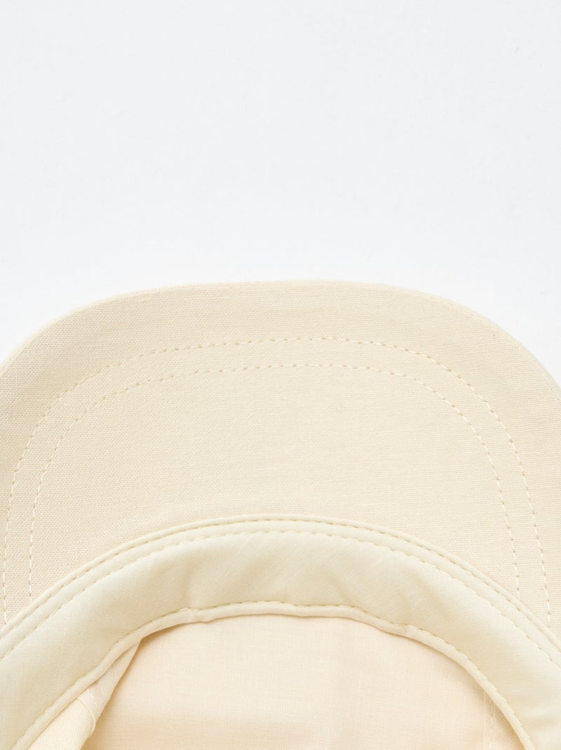 Casquette en lin mélangé Beige - Kiabi