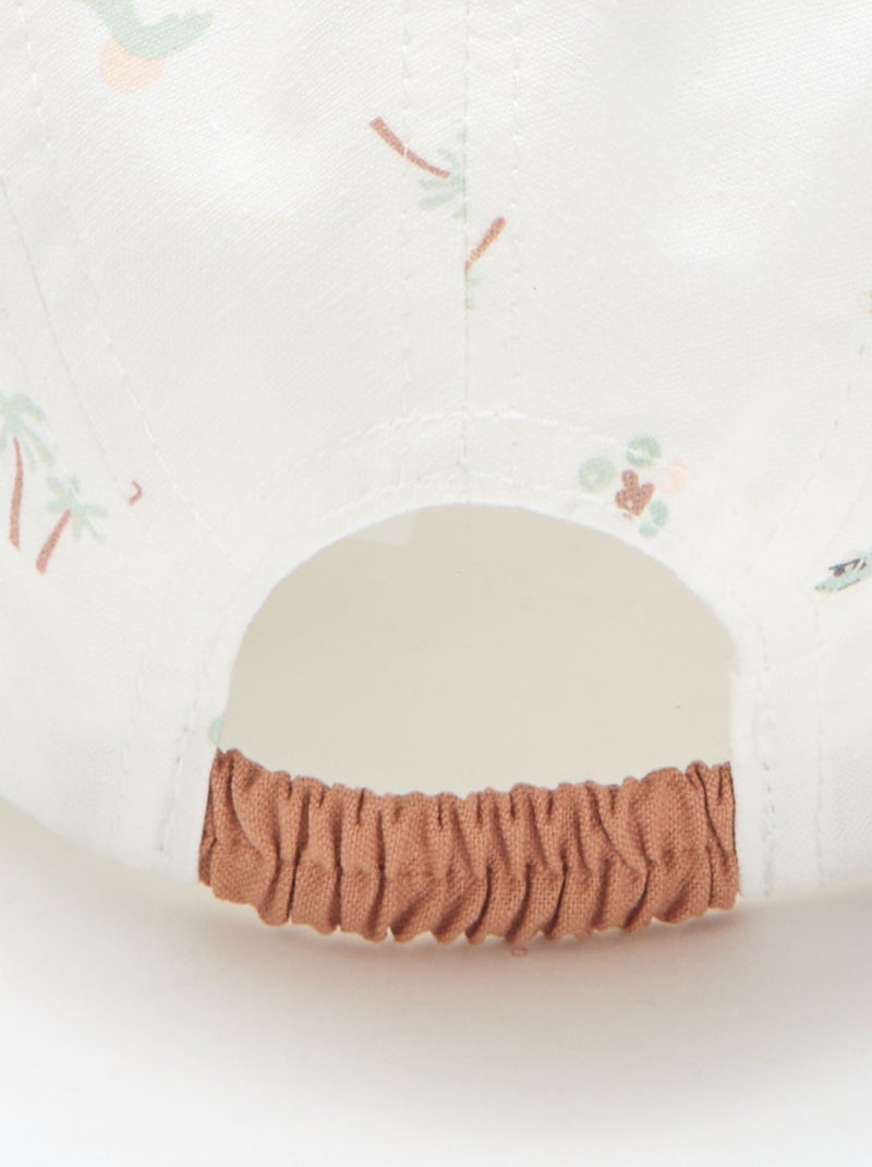 Casquette en tissu à motifs Beige - Kiabi