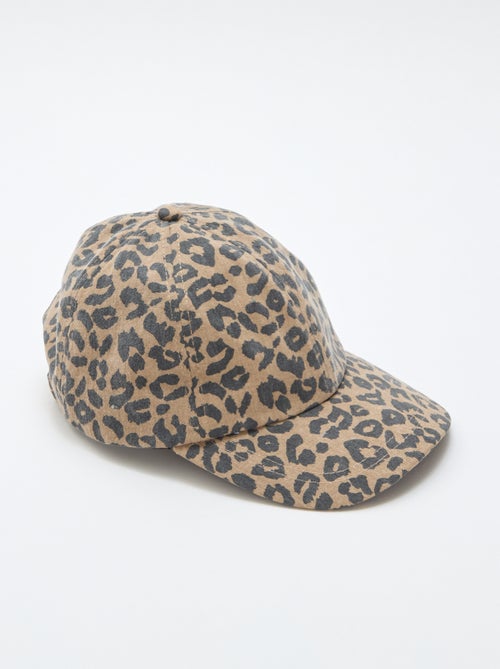 Casquette léopard en tissu - Kiabi