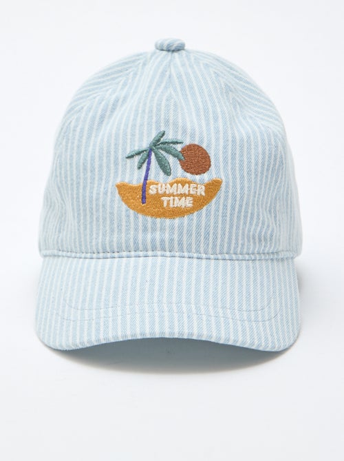 Casquette rayée avec patch brodé - Kiabi