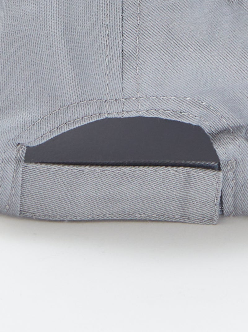 Casquette uni en coton GRIS - Kiabi