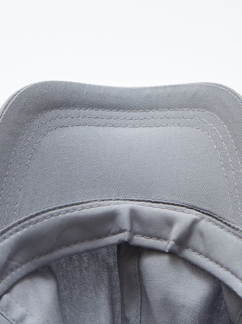 Casquette uni en coton GRIS - Kiabi