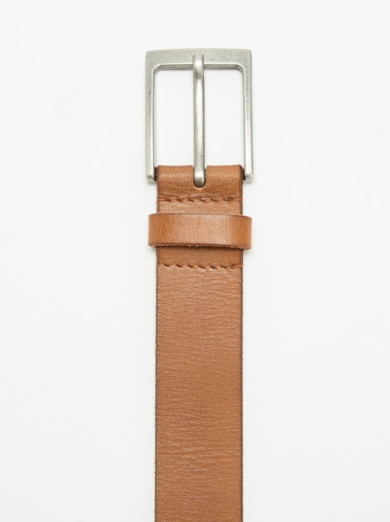 Ceinture basique avec boucle métallique Marron - Kiabi