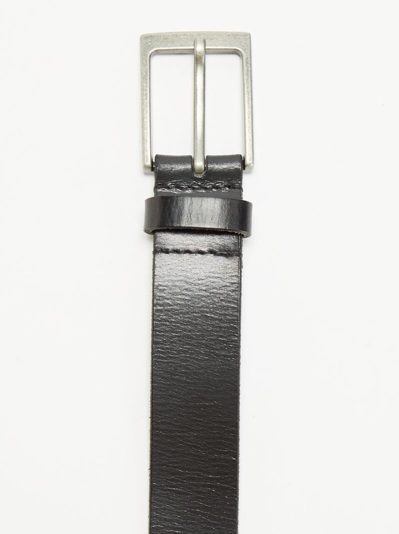 Ceinture basique avec boucle métallique Noir - Kiabi