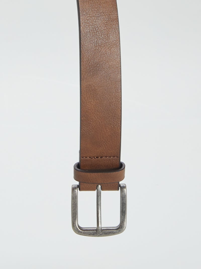 Ceinture basique boucle métallique Marron - Kiabi