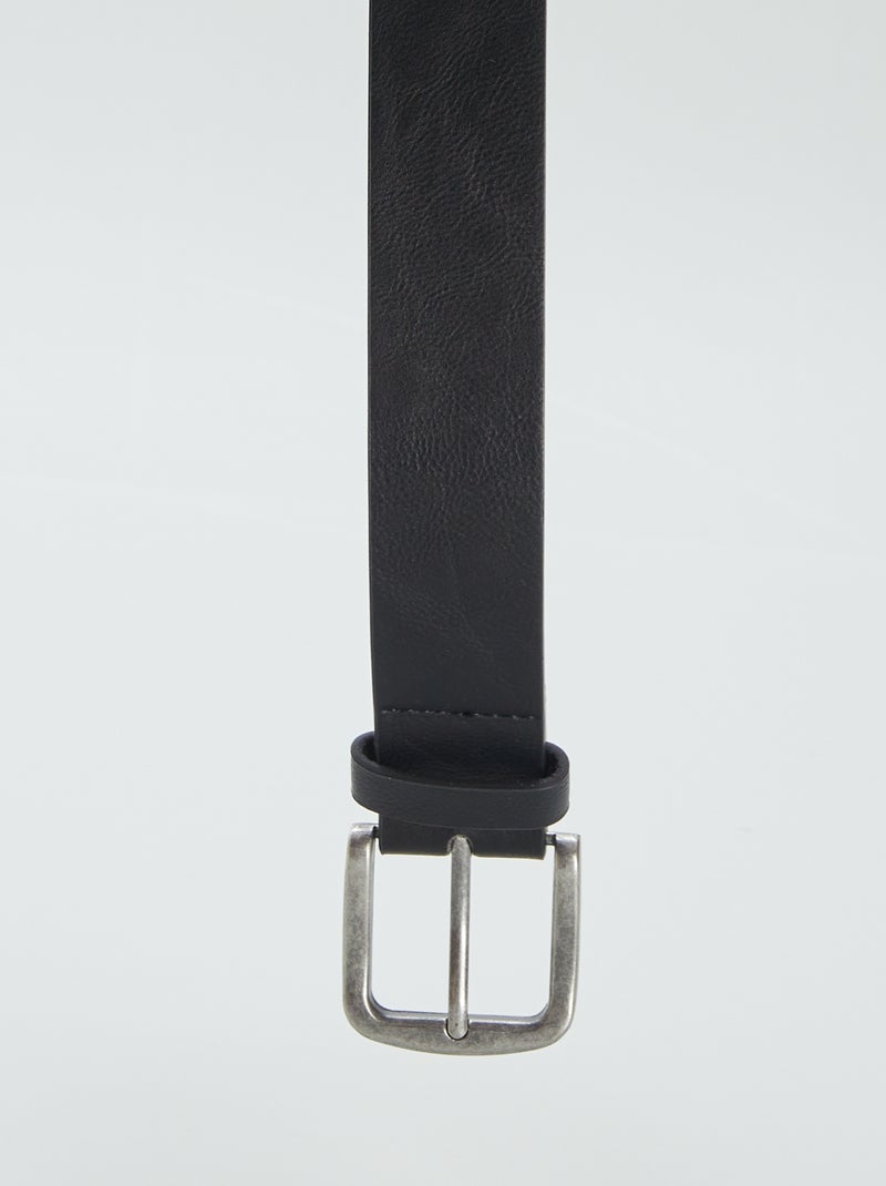 Ceinture basique boucle métallique Noir - Kiabi