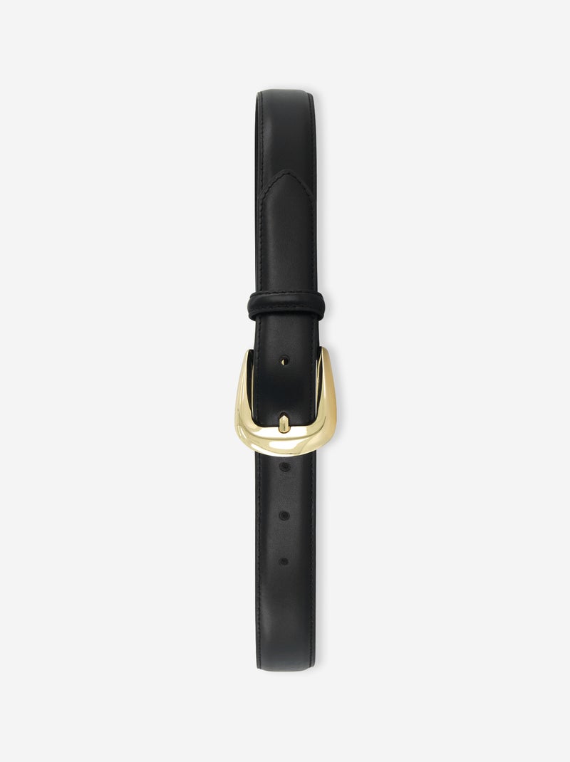 Ceinture basique en cuir Noir - Kiabi