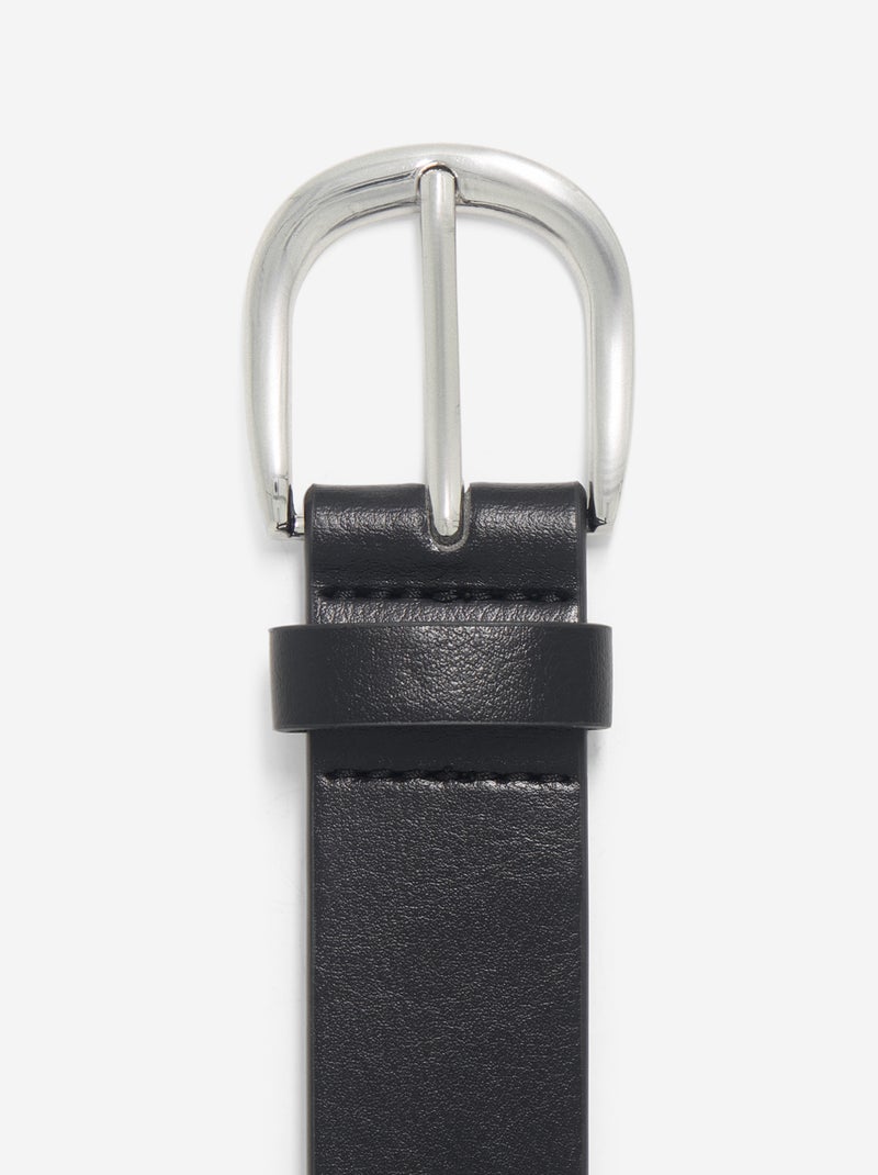 Ceinture basique en simili Noir - Kiabi