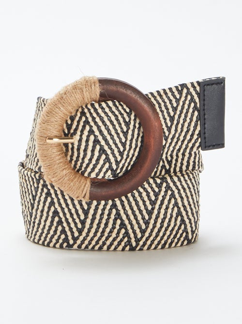 Ceinture bicolore effet tressé - Kiabi
