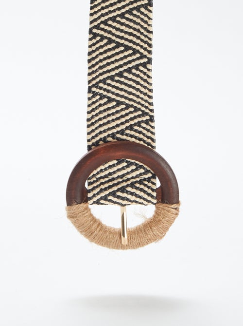 Ceinture bicolore effet tressé - Kiabi