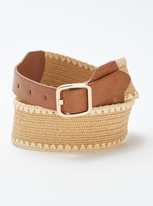 Ceinture bimatière style bohème - Kiabi