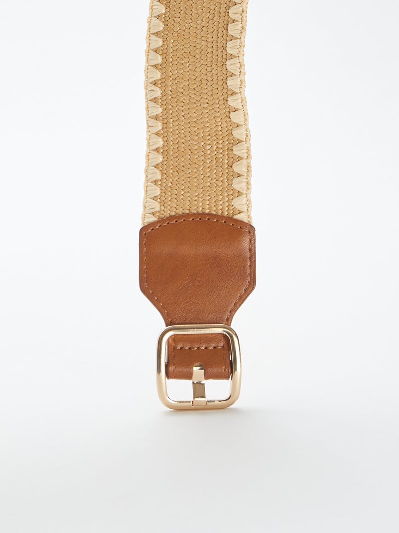 Ceinture bimatière style bohème Beige - Kiabi
