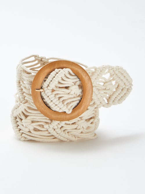 Ceinture en macramé ajouré - Kiabi