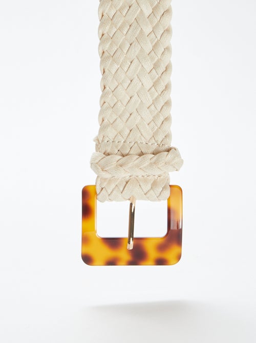 Ceinture tressée avec boucle écaille - Kiabi