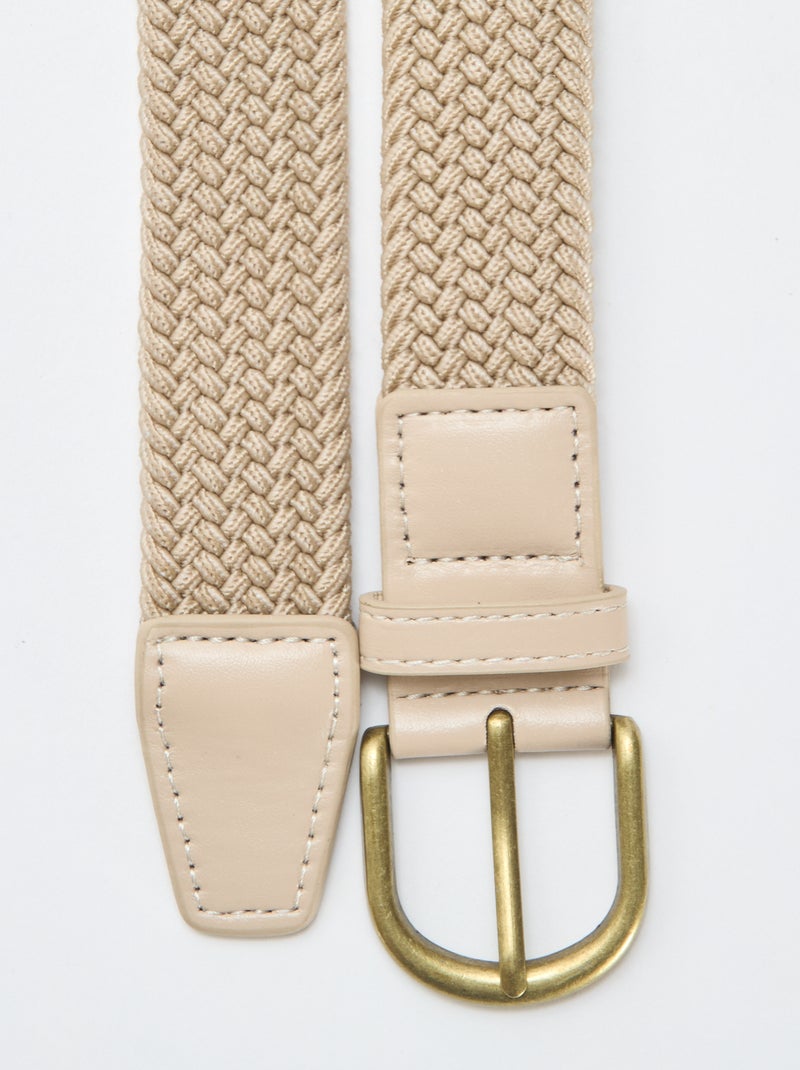 Ceinture tressée Beige - Kiabi