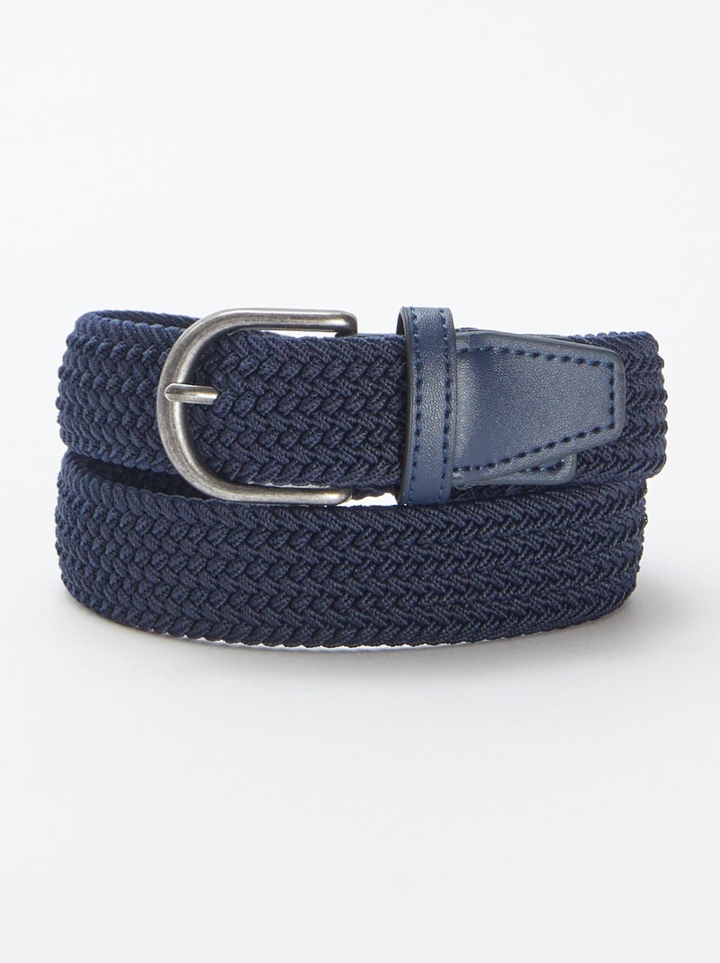 Ceinture tressée Bleu - Kiabi