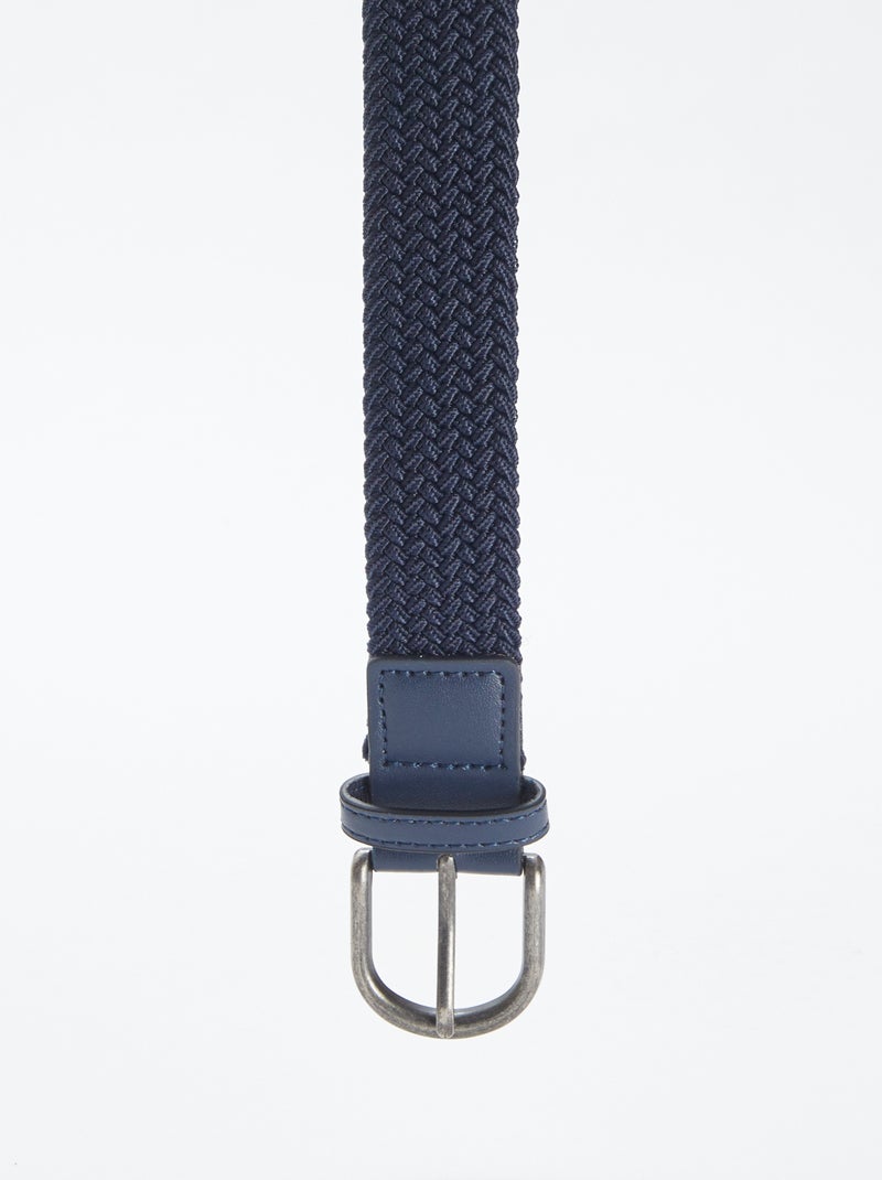 Ceinture tressée Bleu - Kiabi