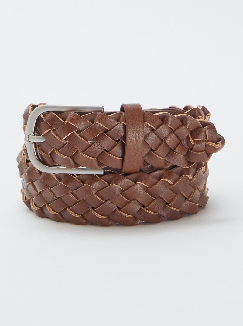 Ceinture tressée en simili Marron - Kiabi