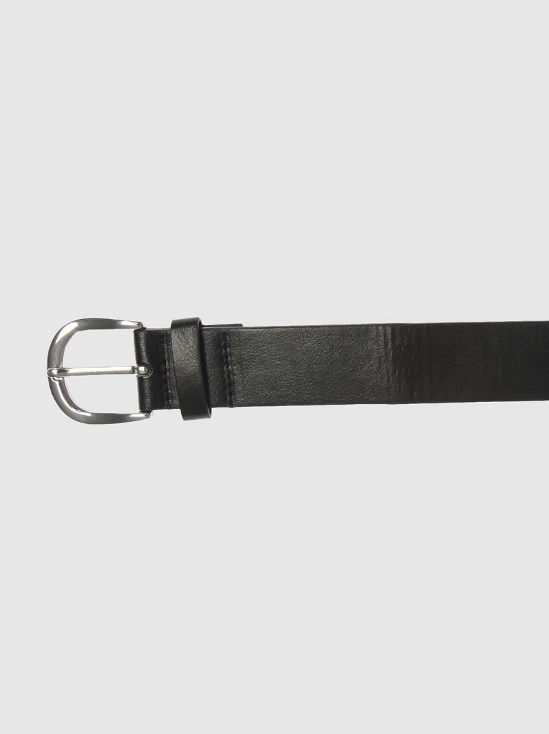 Ceinture unie basique Noir - Kiabi