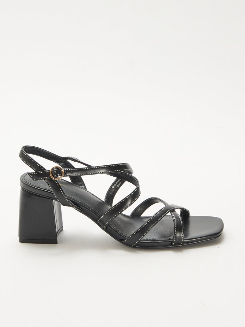 Ceremonial Heeled Sandals Black - Kiabi