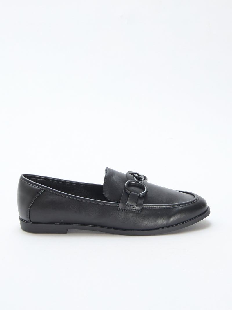 Chain Detail Loafers Black - Kiabi
