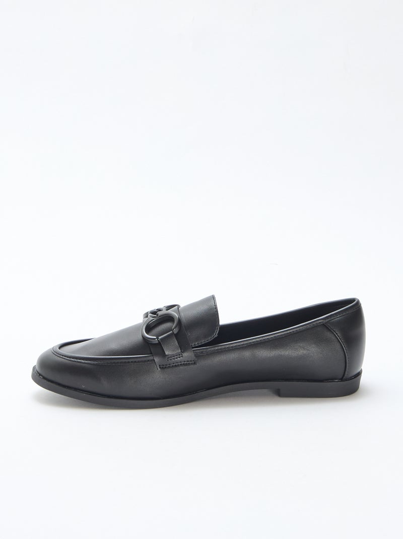 Chain Detail Loafers Black - Kiabi
